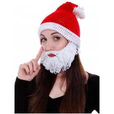 Handcrafted Winter Adult Santa Claus Bearded Beanie Hat Winter Knitted Caps 887415502738 eb-01409528
